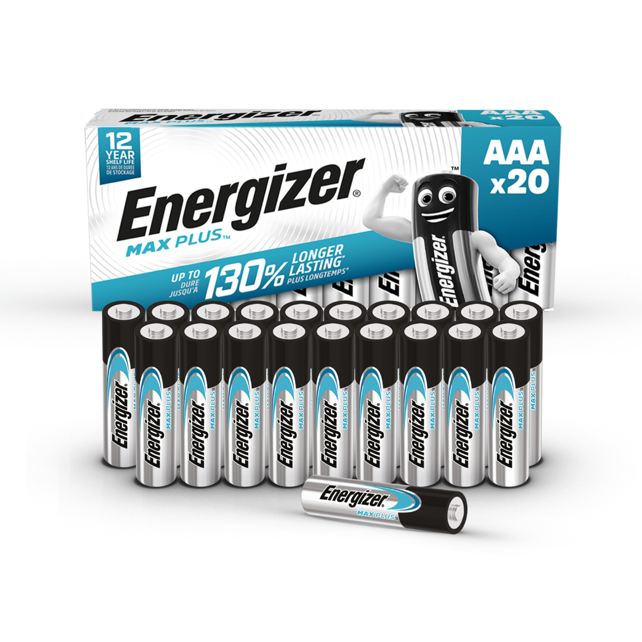 AAA Batterier - Energizer Max Plus - 20 stk