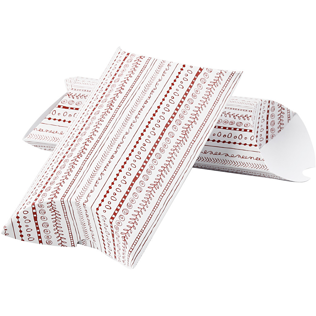 Gaveæsker - Vivi Gade 300 gram doodles rød str. 23,9 x 15 x 6 cm - 3 stk