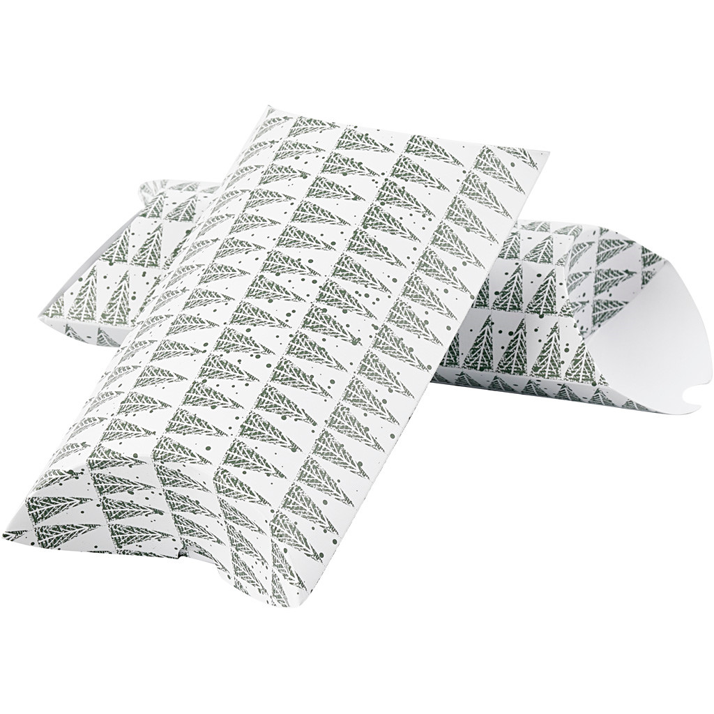 Gaveæsker - Vivi Gade grøn grantræ 300 gram str. 23,9 x 15 x 6 cm - 3 stk