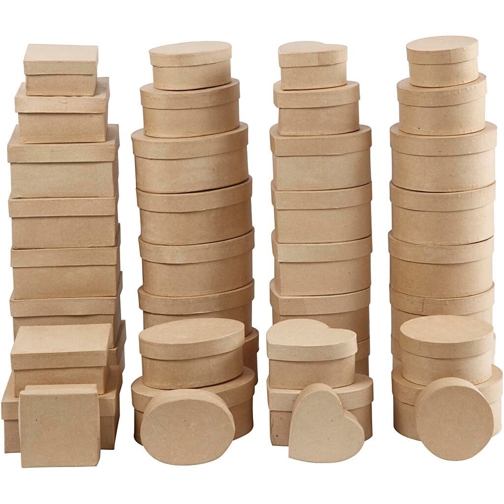 Æsker diameter 10-18 cm højde 5-7,5 cm - 72 stk