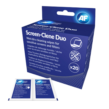 Skærmrens Servietter - AF Screen-Clene Duo 20 stk - Våd & Tør