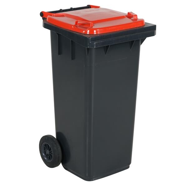 Affaldsbeholder 120l rødt låg