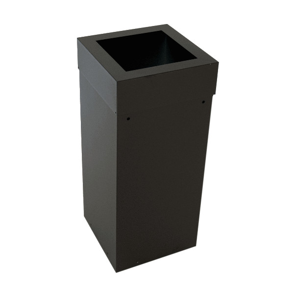 Affaldsbeholder - IVAR - 60 L - Sort - Metal - Firkantet hul
