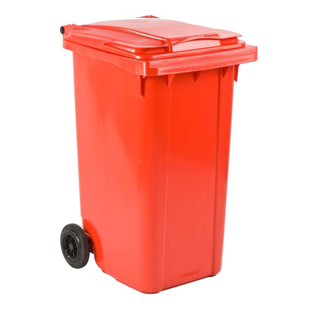 Affaldscontainer 240 L rød UV-resistent