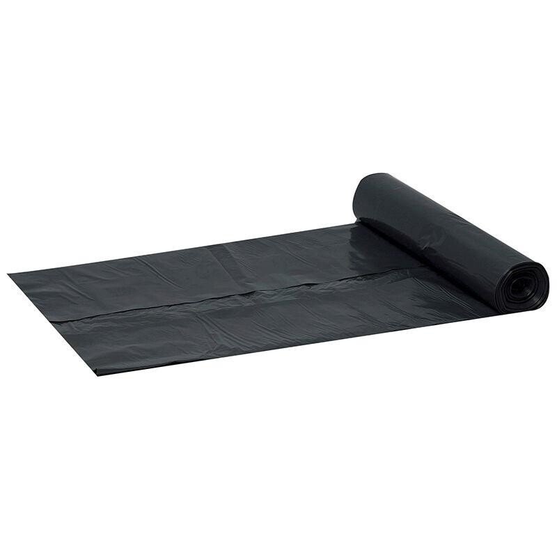 Affaldssæk sort luksus 53my 125l 750x1150mm 10stk/rul 100% genanvendt plast - 16 stk
