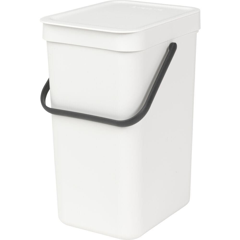 Brabantia Sort & Go Affaldsspand, 12 l, hvid, plast