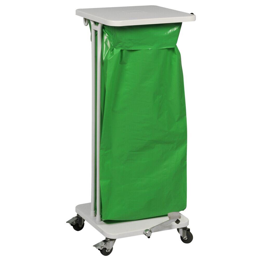 Affaldsstativ - Sækko-Boy 120 l hvid med soft close låg og pedal