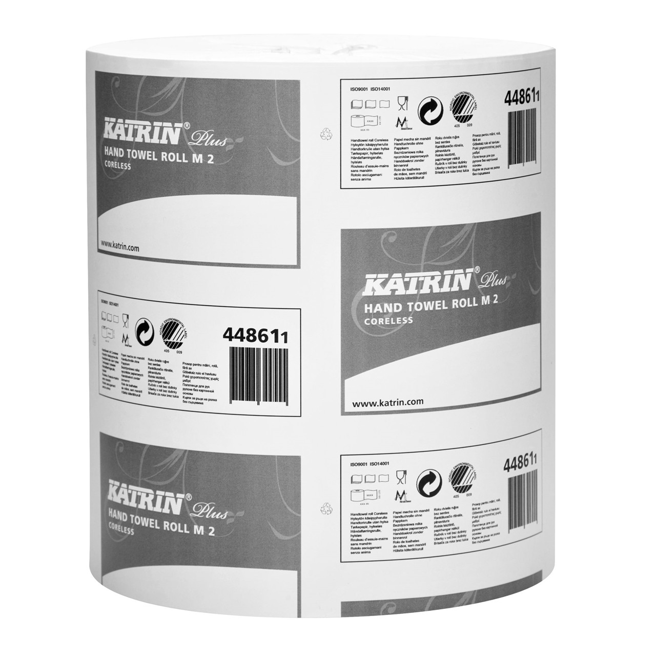 Aftørringspapir - Katrin 448610 Plus M2 Coreless 2-lags 23 cm x 167m - 6 ruller