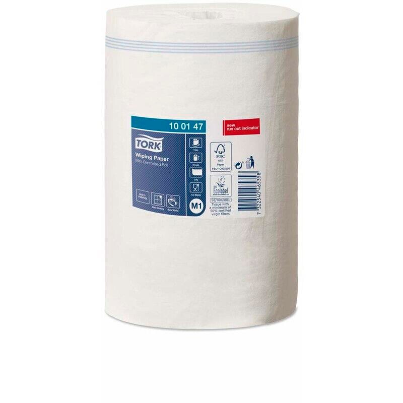 Aftørringspapir Tork 100147 Standard M1 Mini 1-lags hvid 120m 11rul