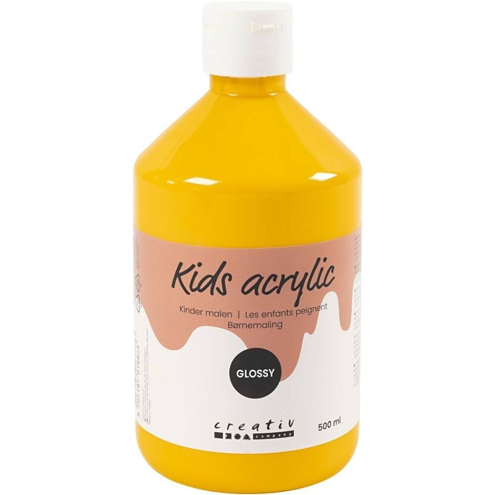 Akrylmaling A-Color, gul, 01 - blank, 500ml