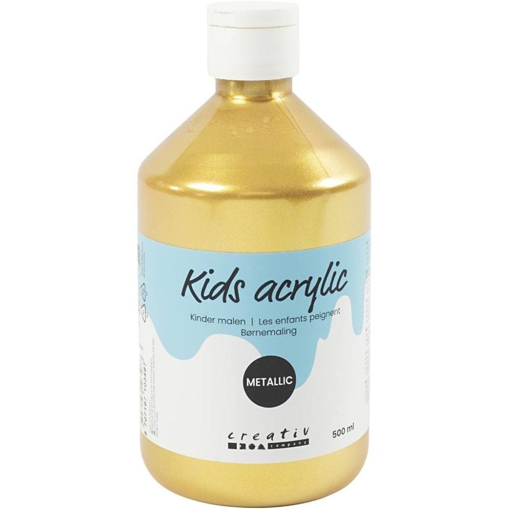 Akrylmaling A-Color, guld, 03 - metallic, 500ml