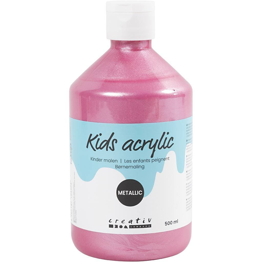 Akrylmaling A-Color, lyserød, 03 - metallic, 500ml
