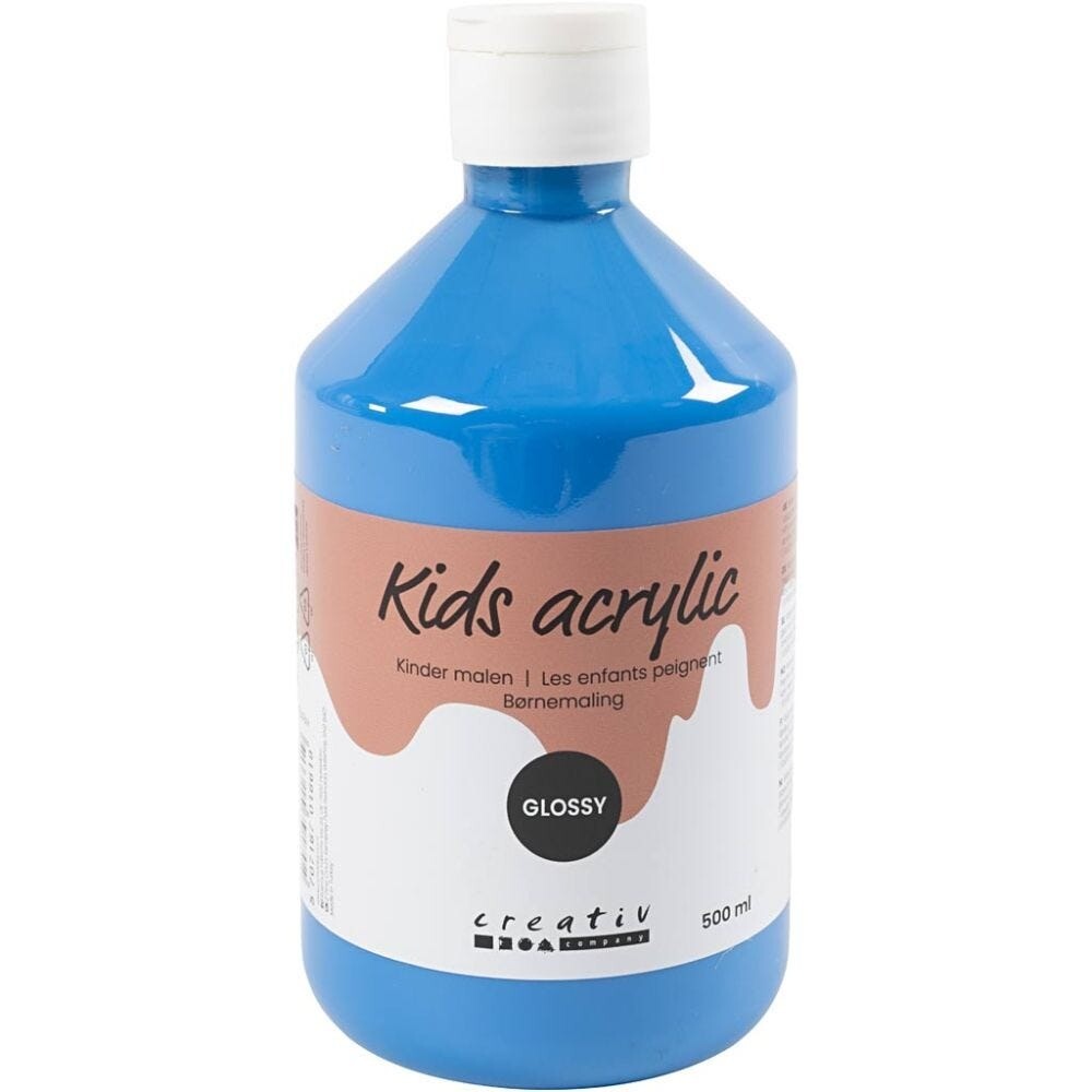 Akrylmaling A-Color, primær blå, 01 - blank, 500ml
