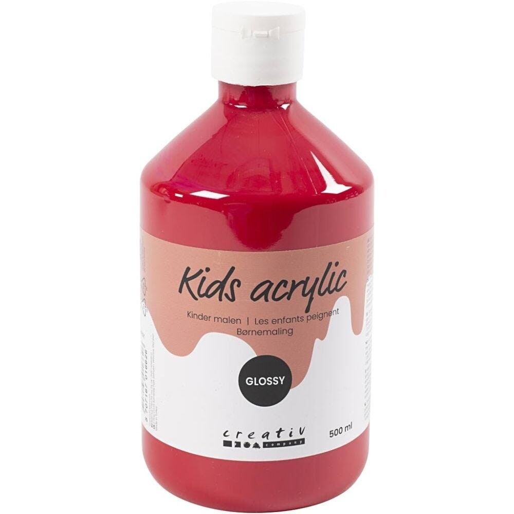 Akrylmaling A-Color, primær rød, 01 - blank, 500ml