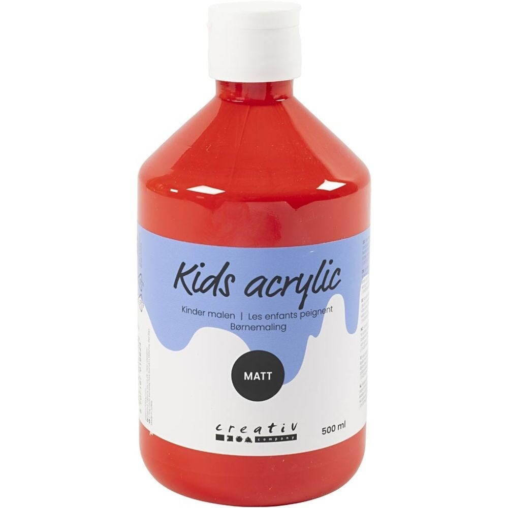 Akrylmaling A-Color, rød, 02 - mat (plakatfarve), 500ml