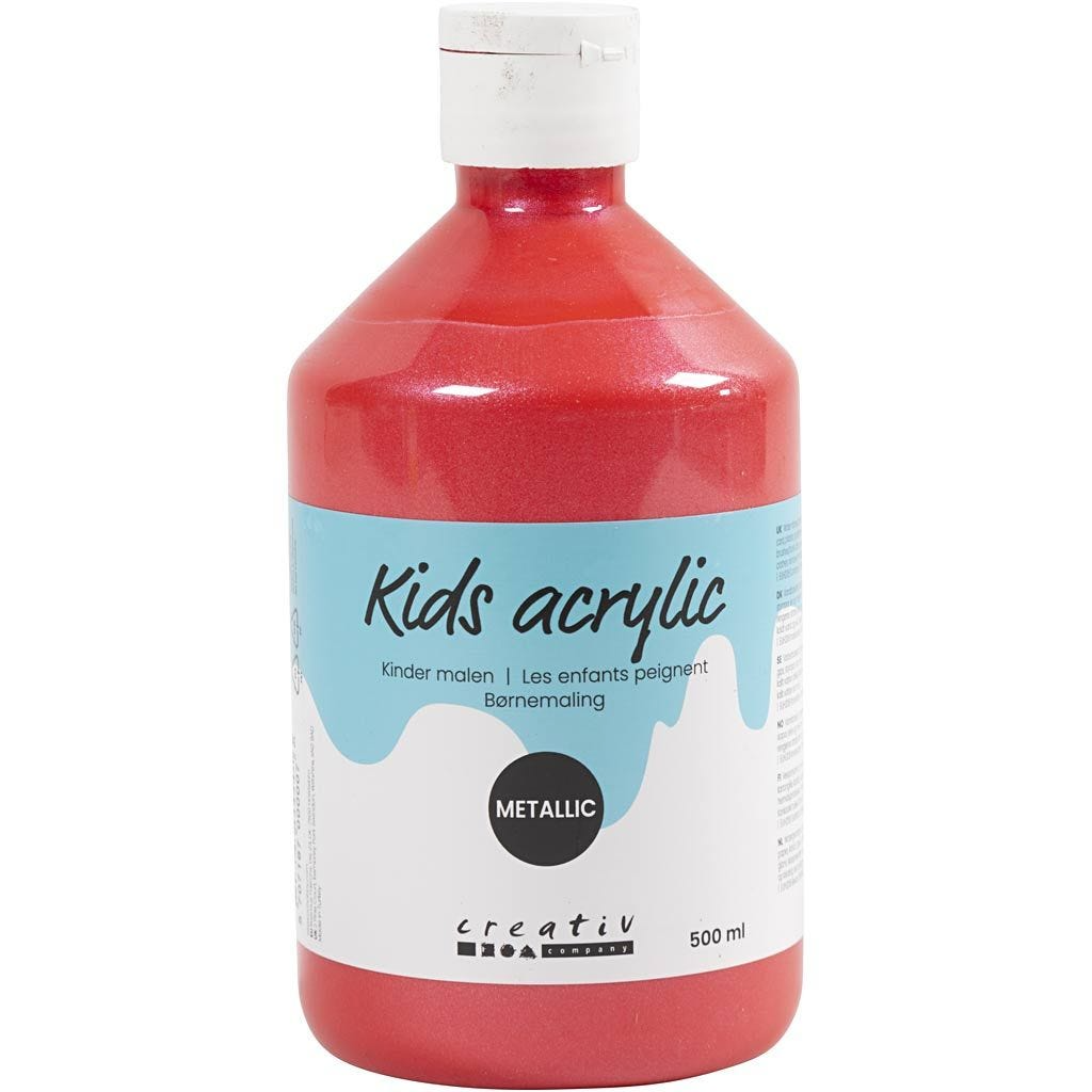 Akrylmaling A-Color, rød, 03 - metallic, 500ml