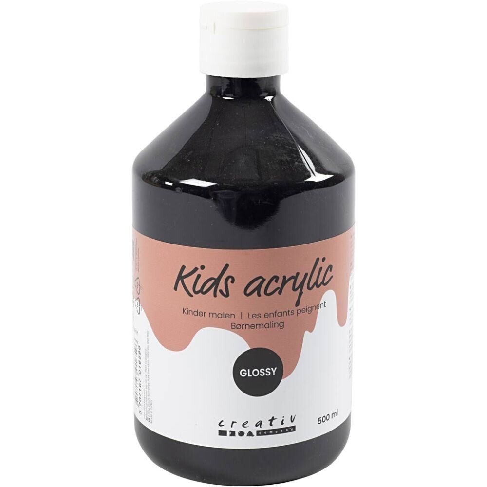 Akrylmaling, A-Color sort, 01 - blank, 500ml