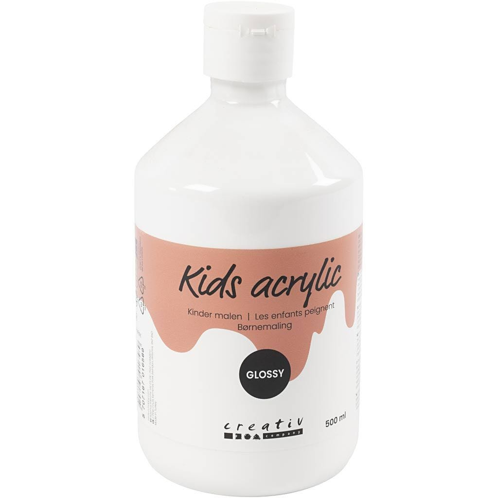 Akrylmaling hvid 01 blank A-Color - 500 ml