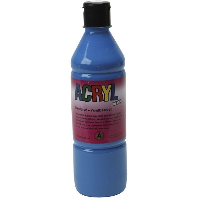 Akrylmaling, primær blå, 500 ml