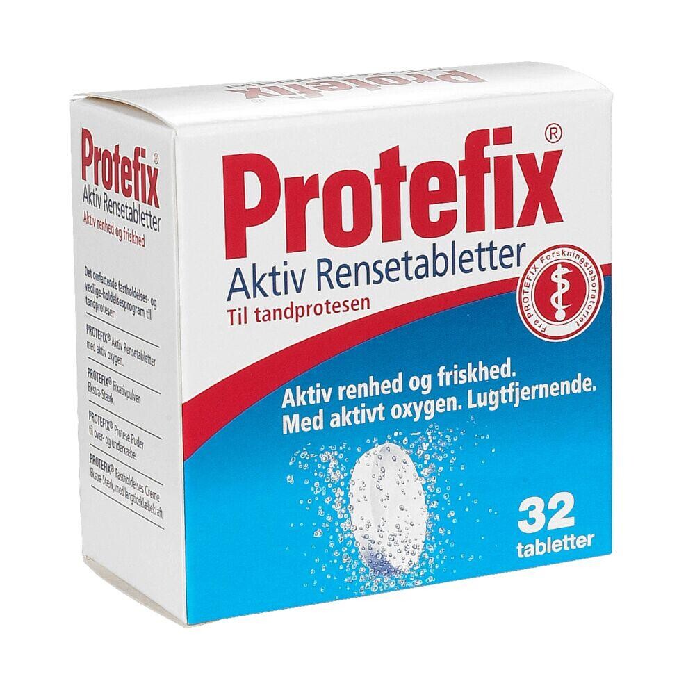 Aktiv rensetabletter, Protefix, til protese, - 32 stk