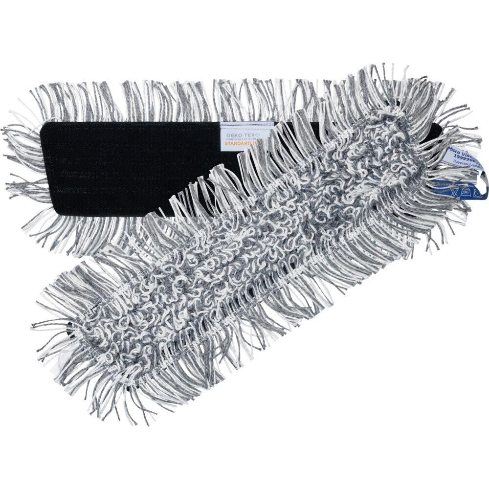 All-round Viscose moppe, grå, polyester/viskose, 40 cm, med hook'n'loop - 50 stk