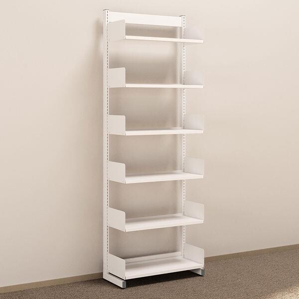 Metalreol - aLTI-hylden - ensidig grundsektion - 2200x750x300mm - Hvid