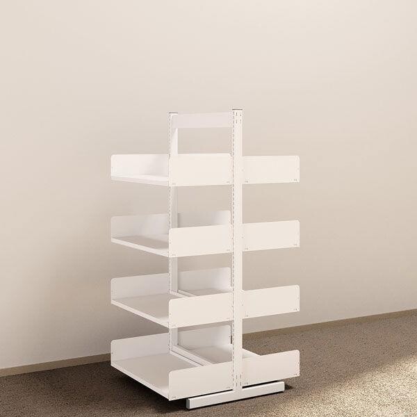 Metalreol - aLTI-hylden - tosidig grundsektion - 1600x750x400mm - Hvid