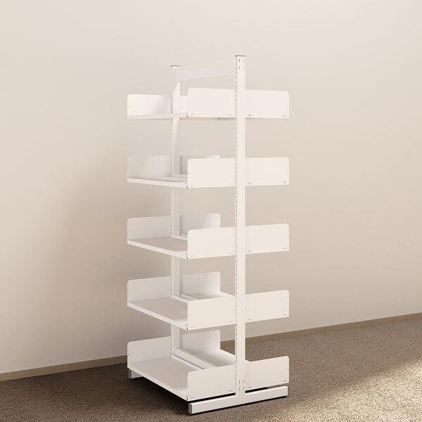Metalreol - aLTI-hylden - tosidig grundsektion - 1900x750x300mm - Hvid