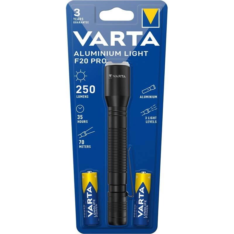Lommelygte, Varta F20 Pro - sort