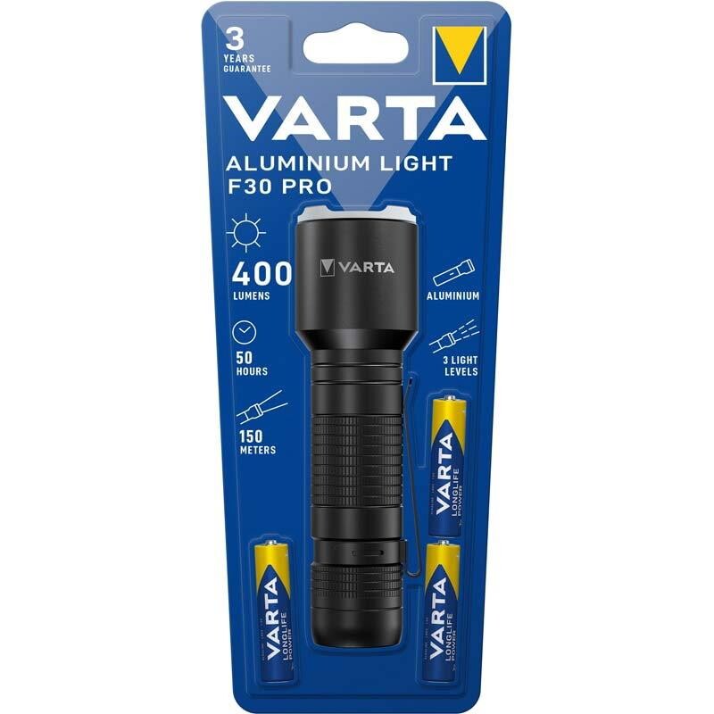 Lommelygte, Varta F30 Pro - sort