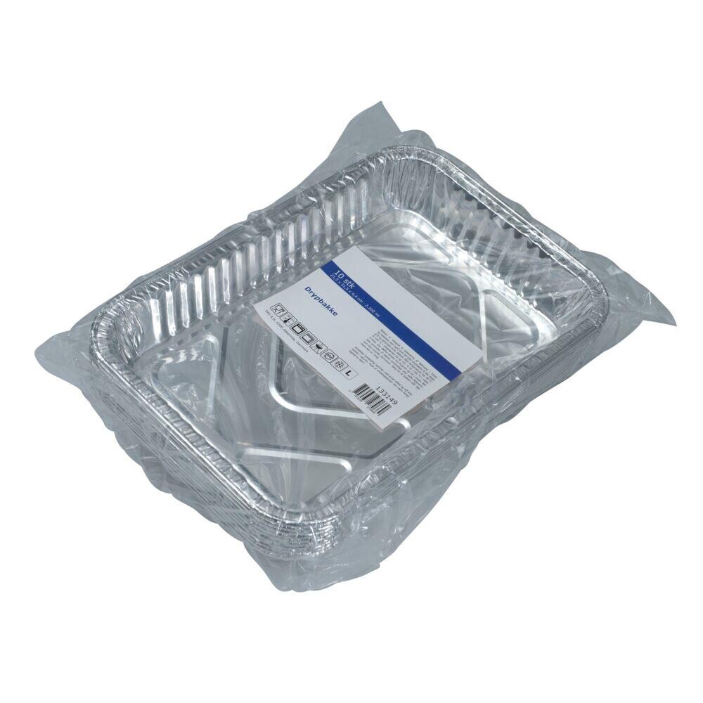Aluminiumsbakke, 31,5x21,5x4,4cm, 2400 ml, aluminium, 2400 ml, rektangulær - 50 stk