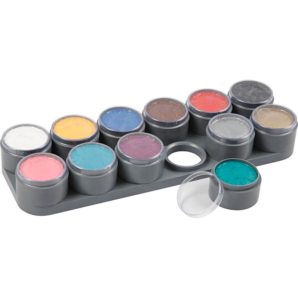 Ansigtsmaling Grimas Sminkepalette - Assorteret farver - 12 x 15 ml