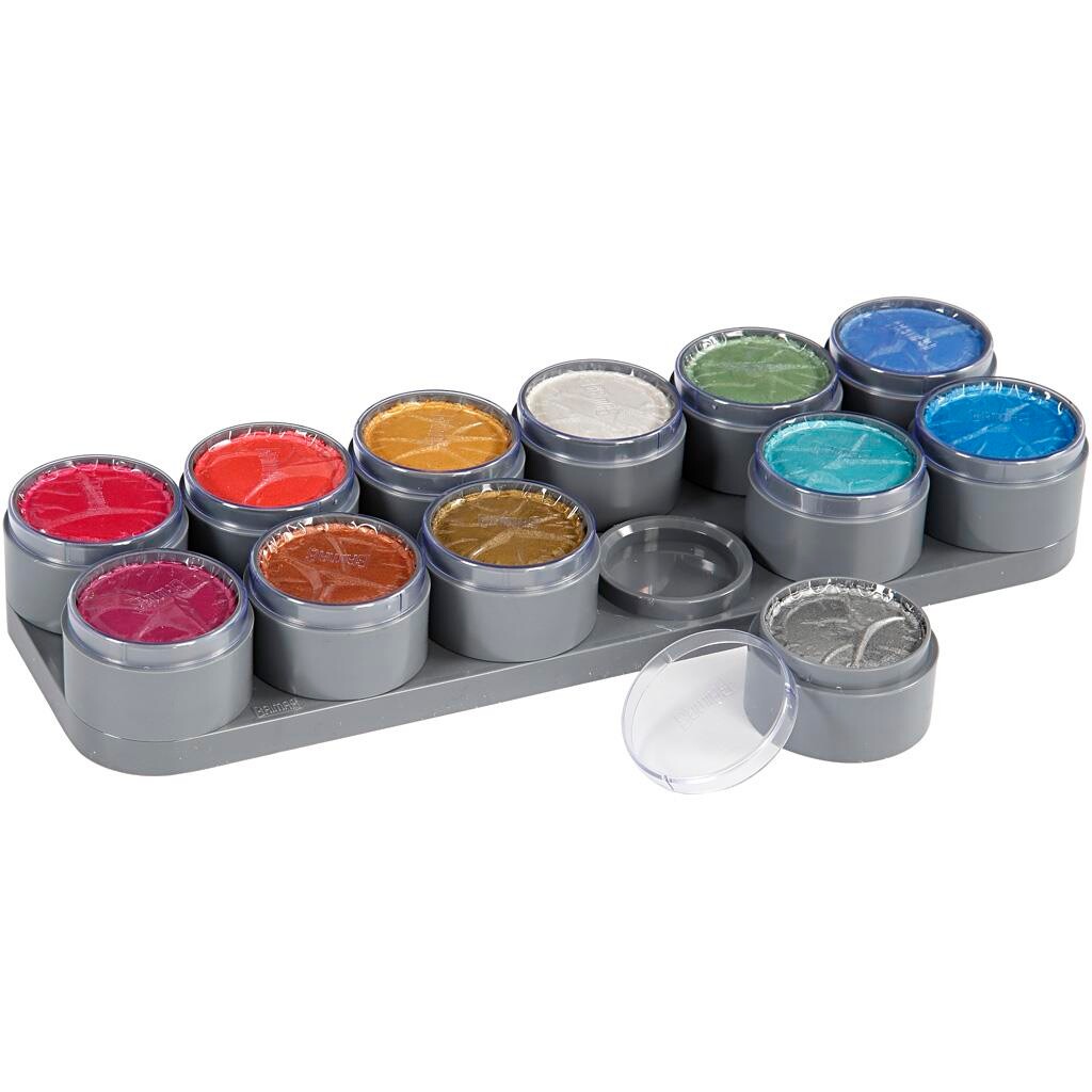 Ansigtsmaling Grimas - Sminkepalette - perlemor - 12 x 15 ml
