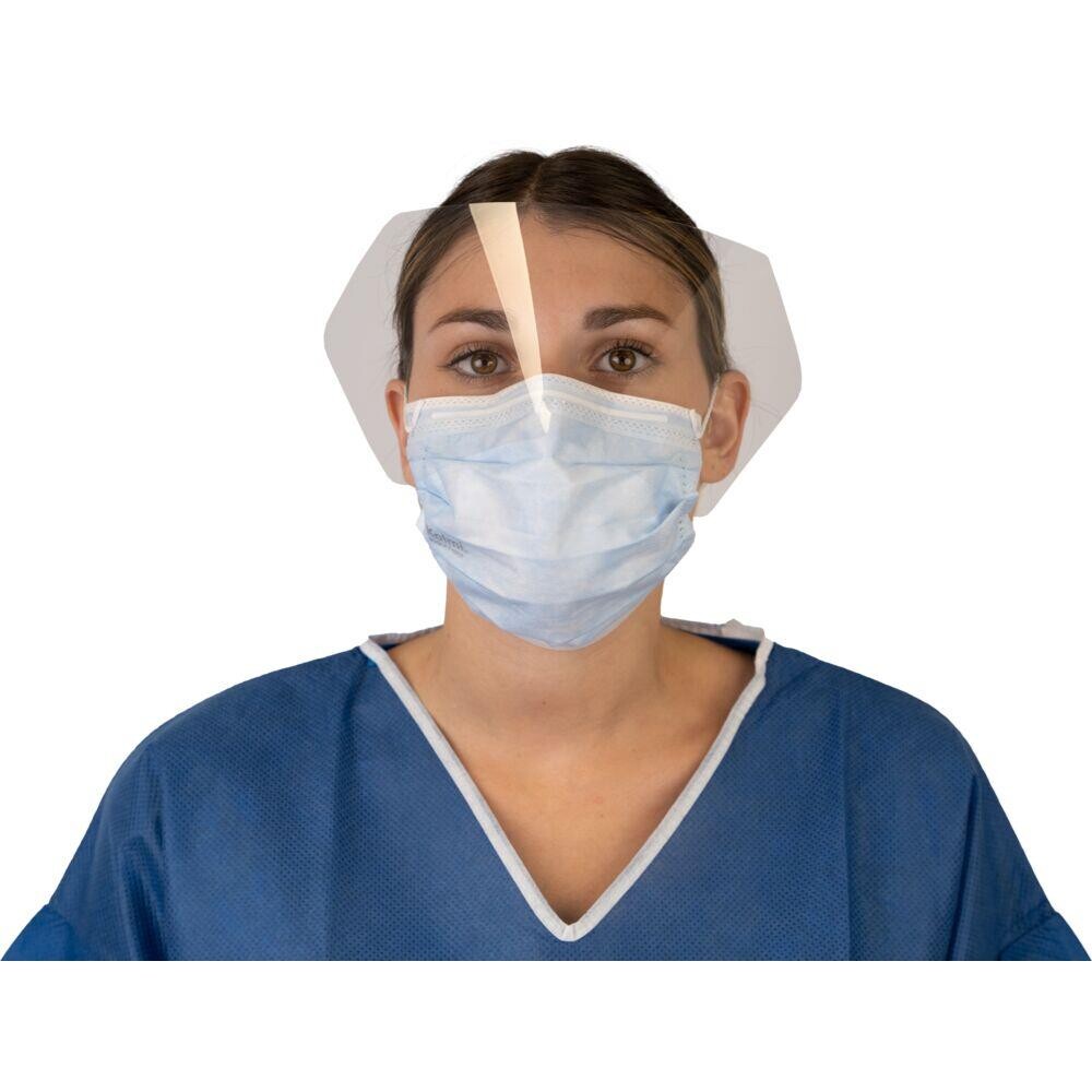 Ansigtsmaske med visir - Kolmi Type IIR - 3-lags - Blå - 100 stk
