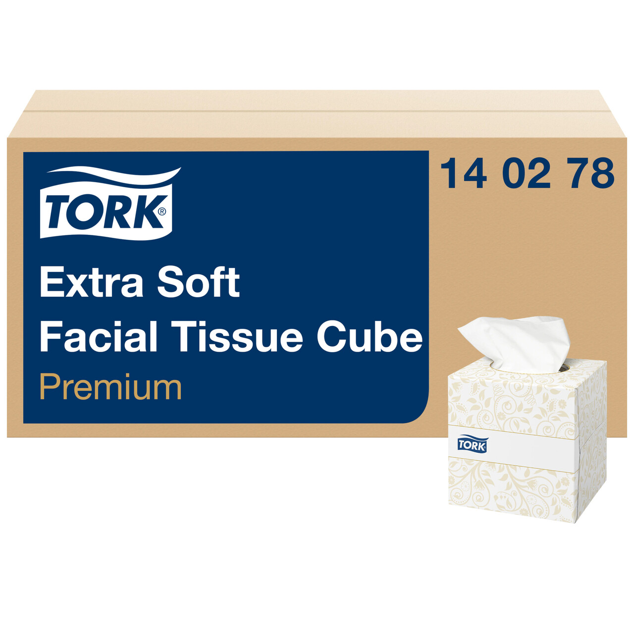 Ansigtsservietter Tork 140278 Extra soft 100ark | pak 30pak | kar