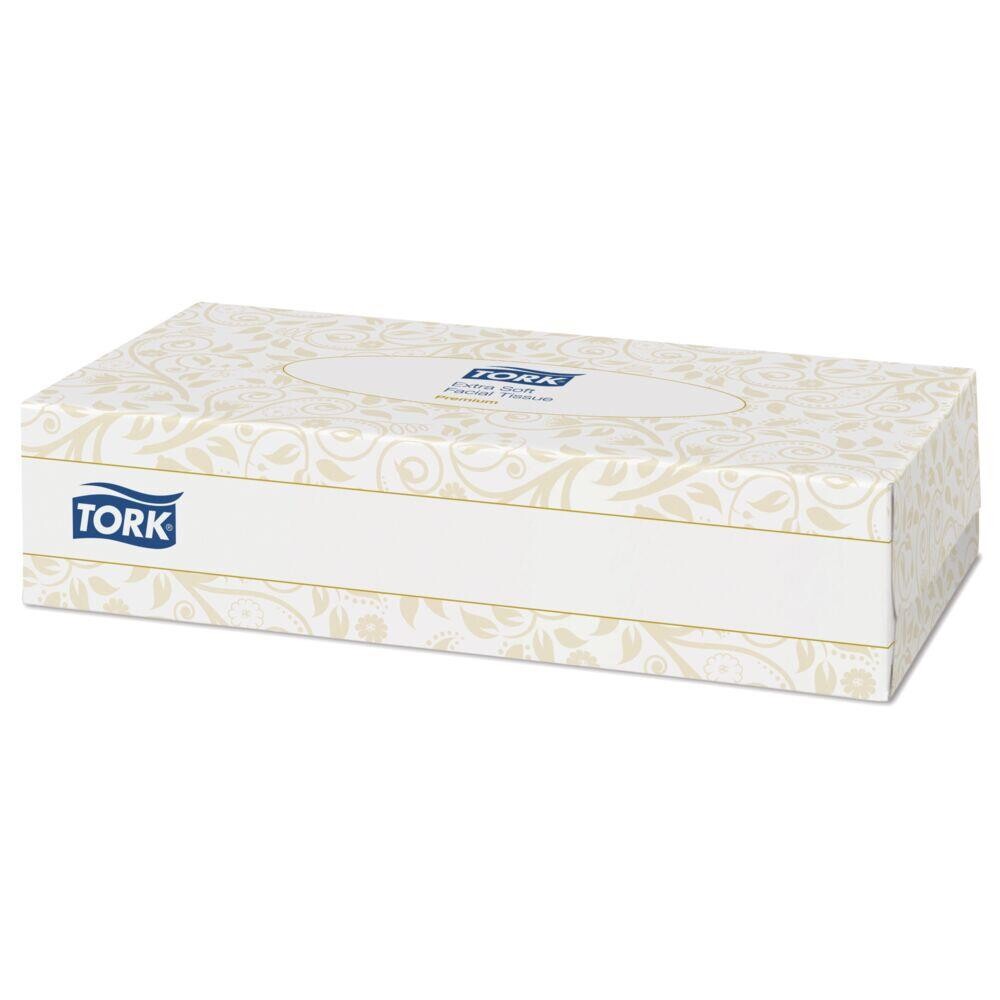 Ansigtsservietter - Tork 140280 - F1 Premium - 20,9x20 cm - 2-lags - Hvid - 100 stk