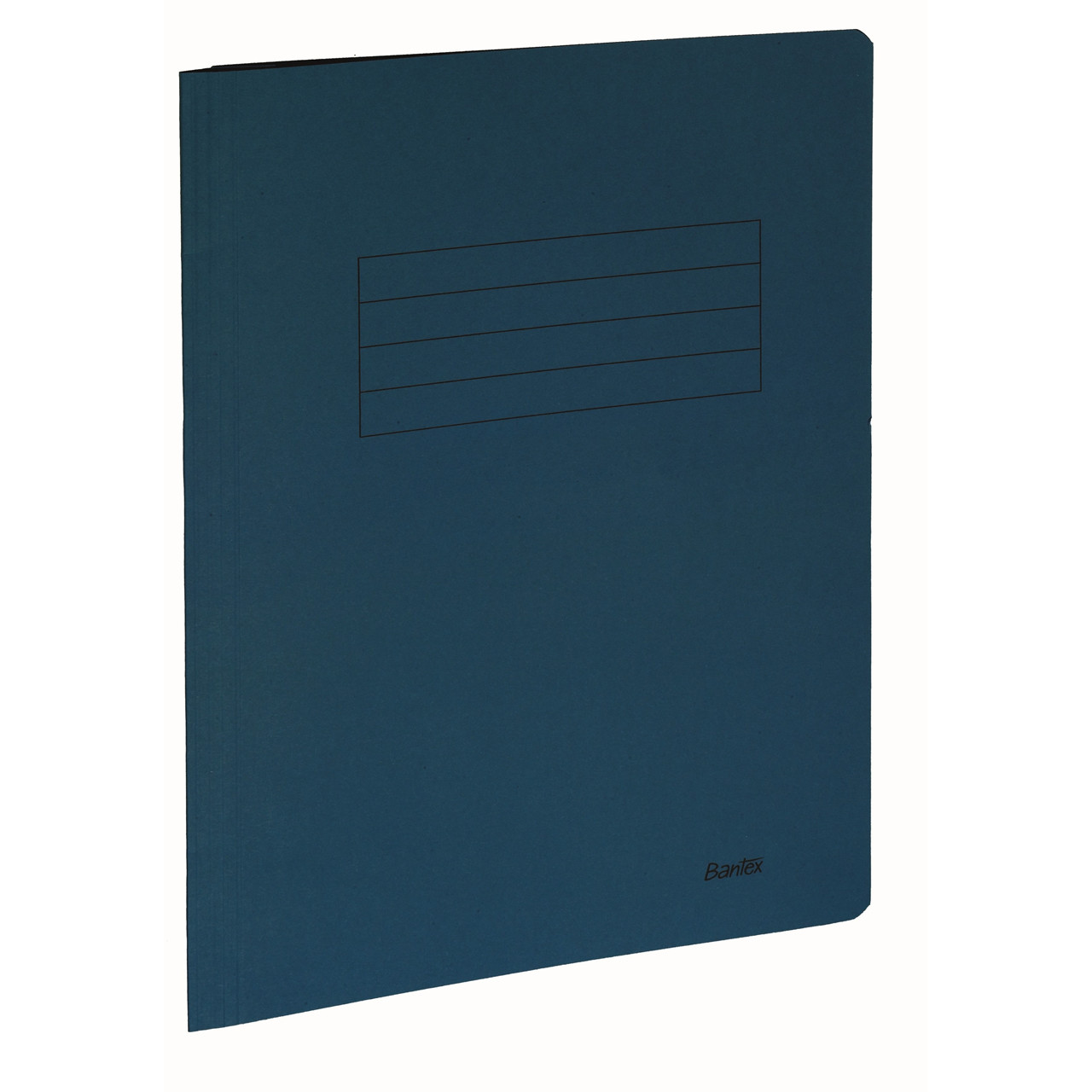 Dokumentmappe A4 Bantex blå med skrivefelt - 100090829 - 100 stk