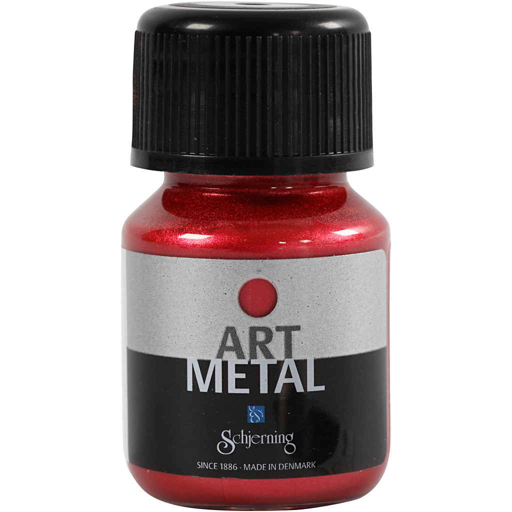 Art Metal maling, lavarød, 30ml