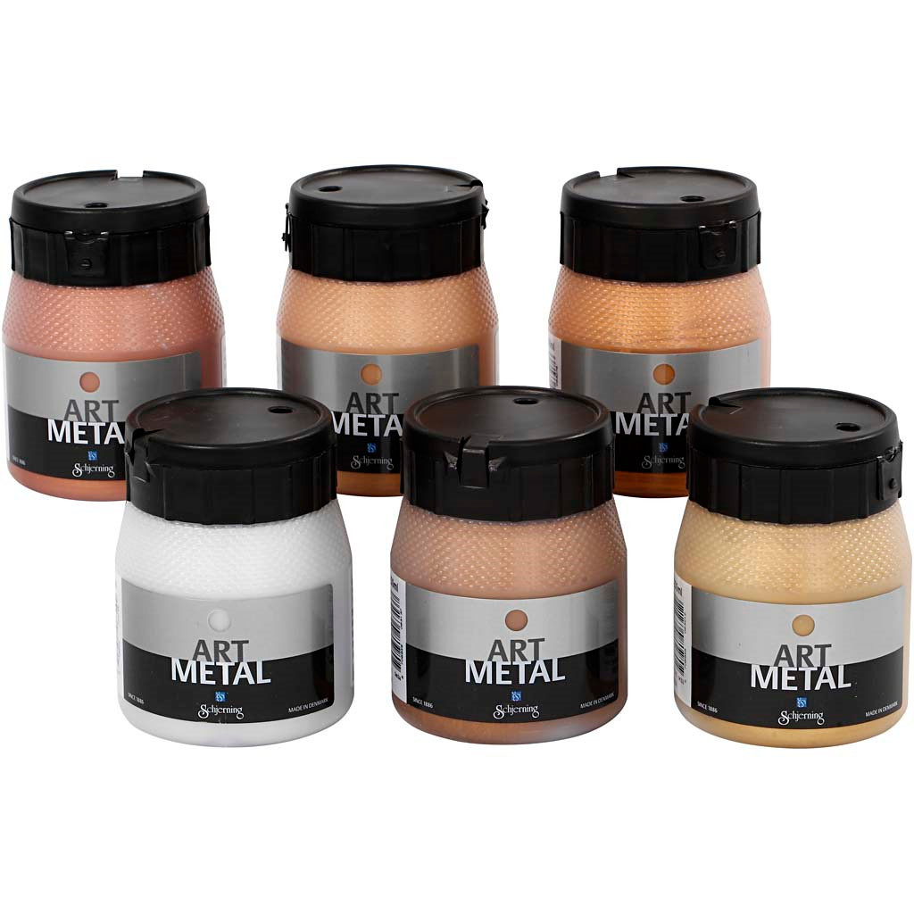 Art Metal maling - sortiment, 6x250ml