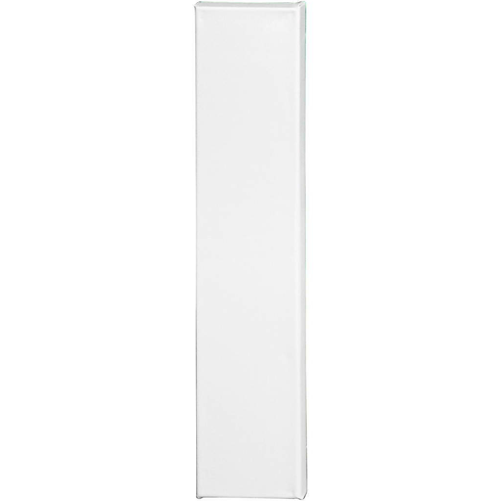 Lærred 10 x 50 cm dybde 1,6 cm - hvid