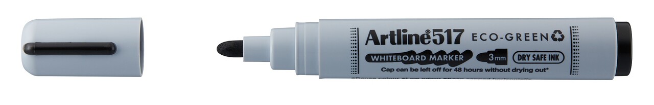 12 stk. Whiteboard marker, Artline 517 ECO-GREEN, 2,0 mm, Sort - Køb minimum 12 stk.