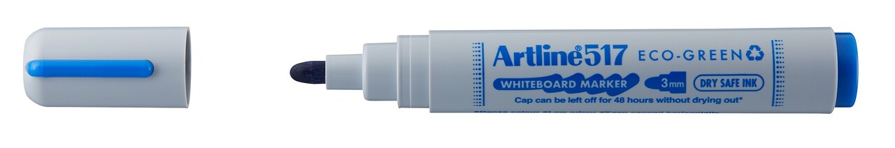 12 stk. Whiteboard marker, Artline 517 ECO-GREEN, blå, 2.0mm - Køb minimum 12 stk.