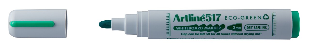 12 stk. Whiteboard marker, Artline 517 ECO-GREEN, grøn, 2.0mm - Køb minimum 12 stk.