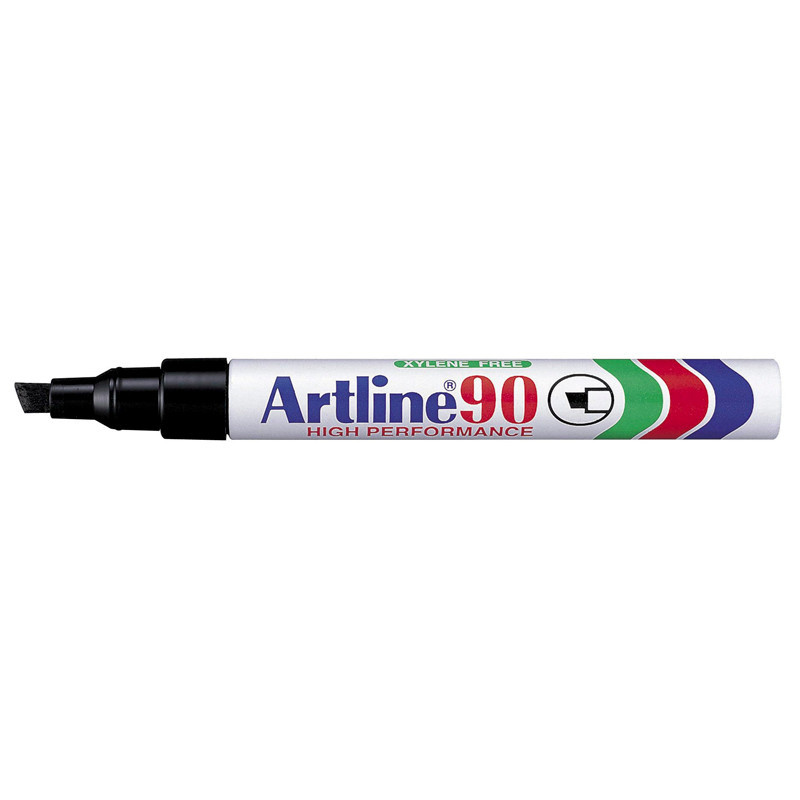 Sprittus Artline 90 sort 2-5 mm firkantet spids - 12 stk