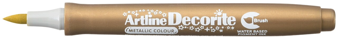 12 stk. Marker - Artline Decorite Brush - Guld