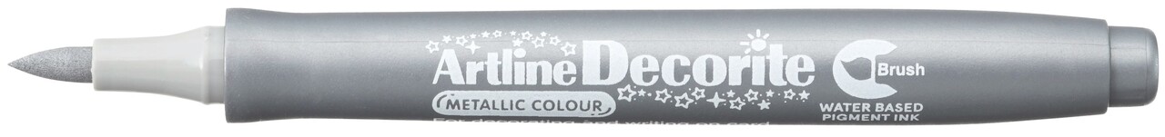 12 stk. Artline Decorite Brush silver