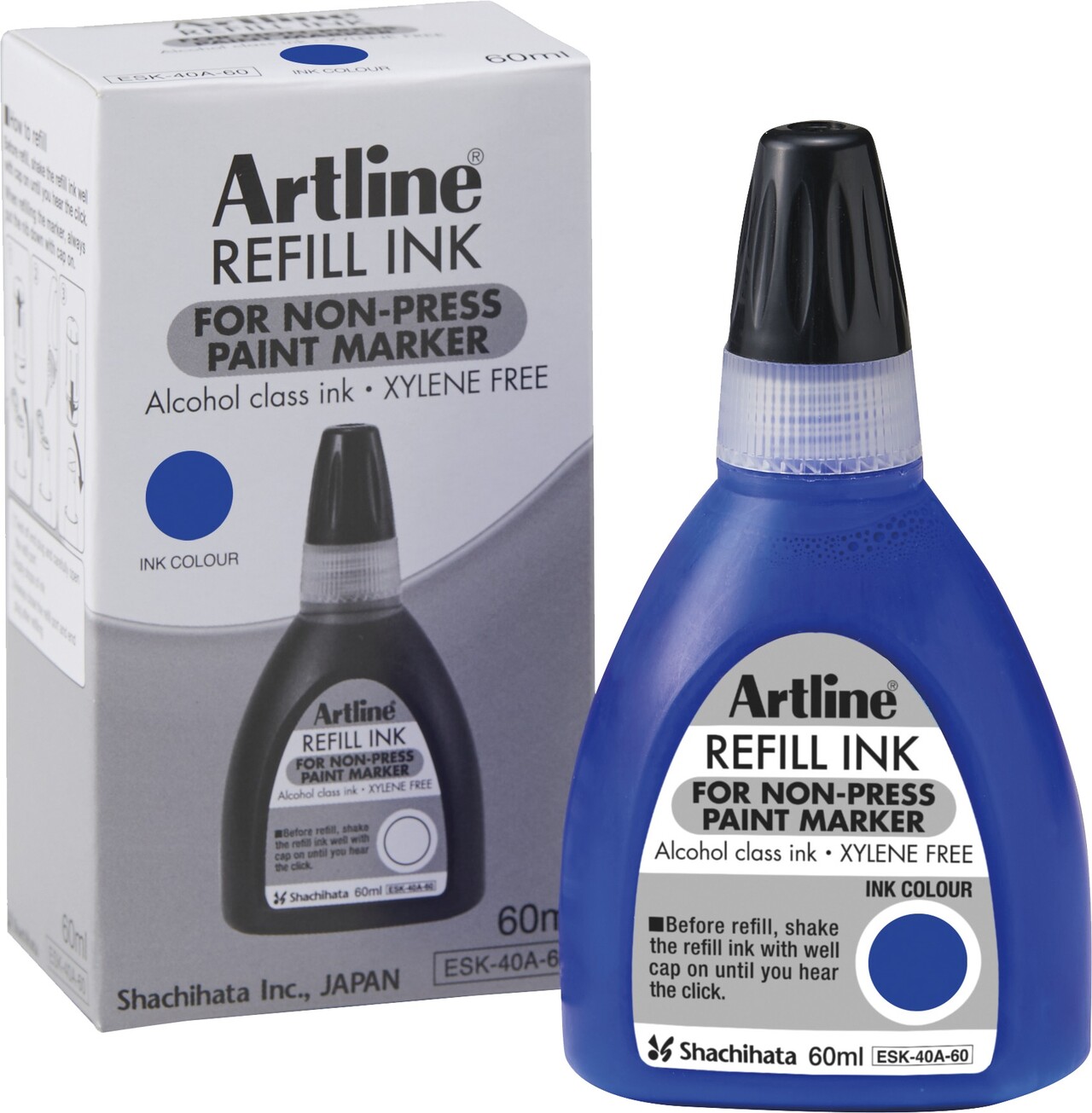 Artline Non-press 437A refill ink 60ml Blue