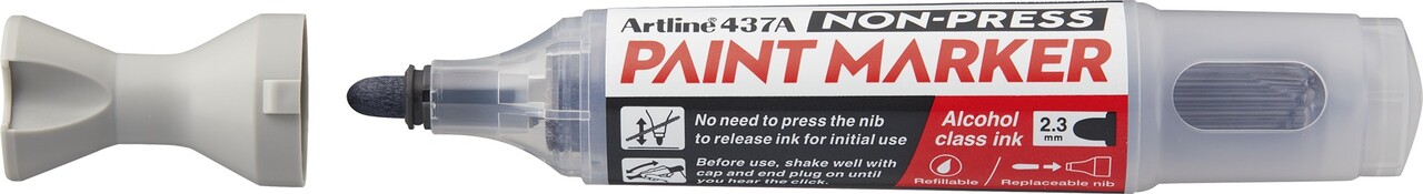 12 stk. Artline Non-press paint marker 437A Grey