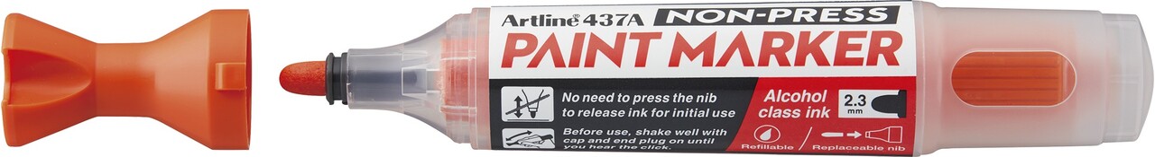 12 stk. Artline Non-press paint marker 437A Orange