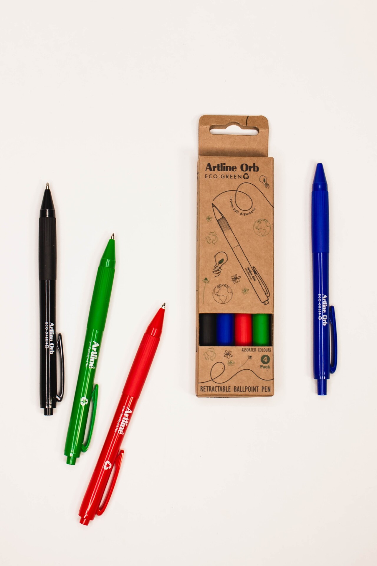 Orb ballpoint pen Artline ECO-GREEN 1.0 Assorteret